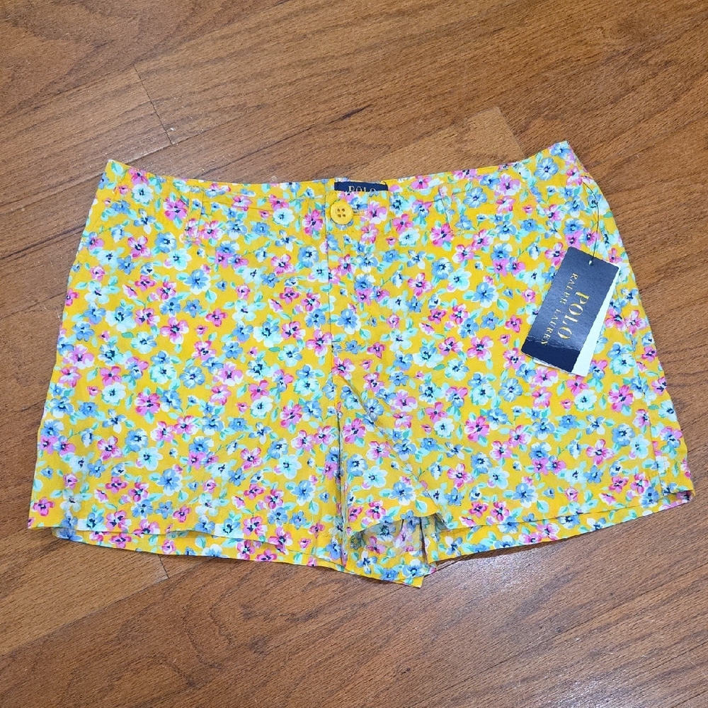 Polo by Ralph Lauren Yellow and Blue Tailored Shorts